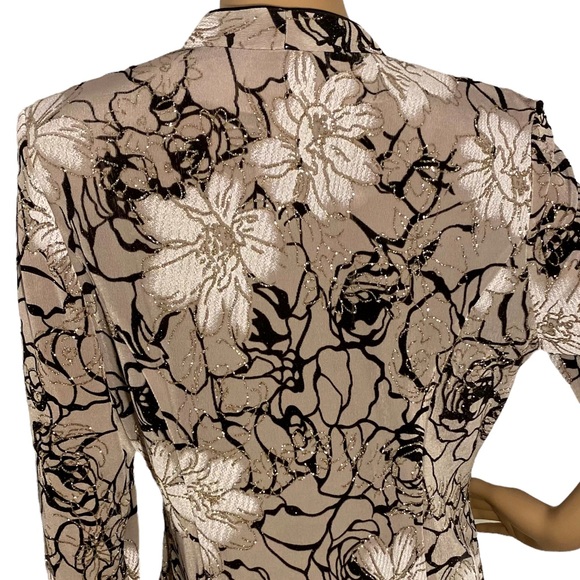 ๐ ALEX EVENINGS  | GLITTERY FLORAL FORMAL TOP - Picture 10 of 17